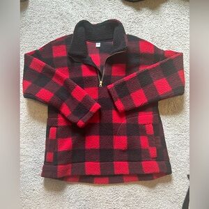 Plush flannel pullover